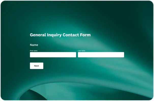 General Inquiry Contact Form Template
