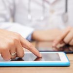 doctor is sending result of medical test to patient