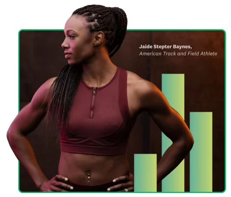 Headshot of Jaide Stepter Baynes, American track and field athlete