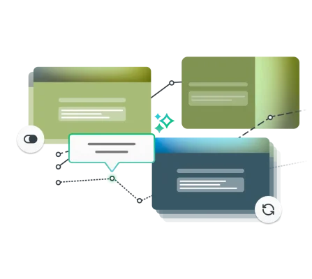 Various surveys connected by a line
