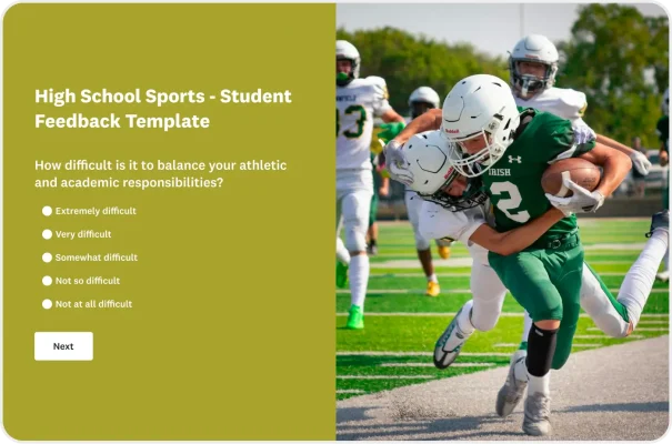 High School Sports Student Feedback Survey Template