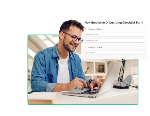 man working on laptop