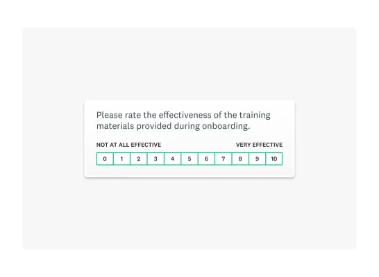 Onboarding survey example question