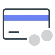 Credit card and coins icon