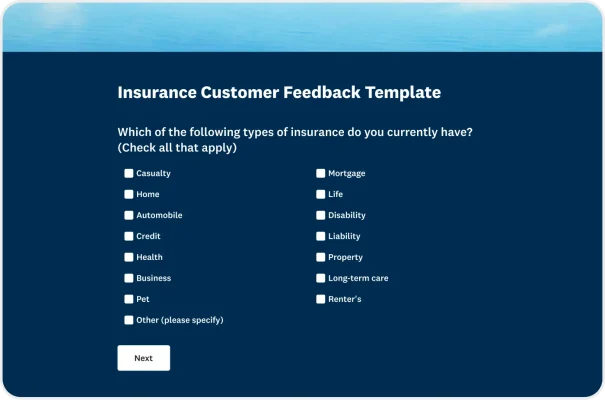 Insurance Expenses Survey Template