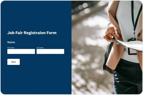 Job Fair Registration From Template