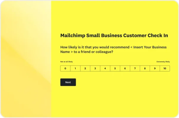 Mailchimp Customer Check In Survey Template