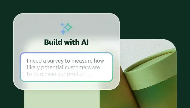 AI survey creation card prompt example