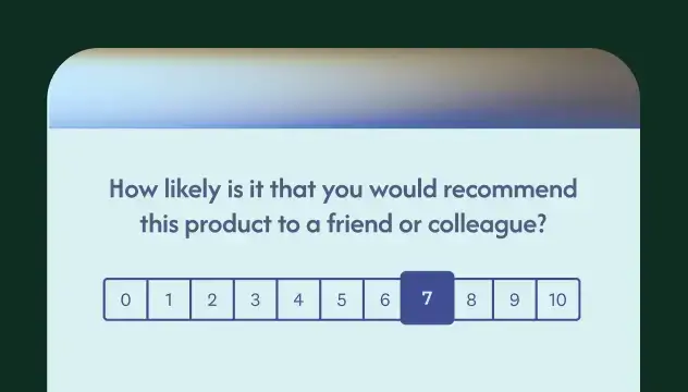 Net Promoter Score recommendation rating scale question