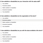 Matrix survey with individual questions