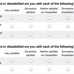 Survey with smaller matrixes