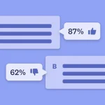 Graphic showing message testing comparing approval rates between two copy variants
