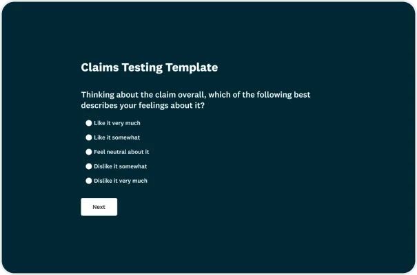 Messaging/Claims Testing Survey Template