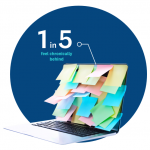 Laptop covered in post-it notes