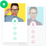 A/B concept test with glasses