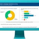 Dashboard results on computer monitor