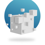 Kubus met kleinere vierkanten