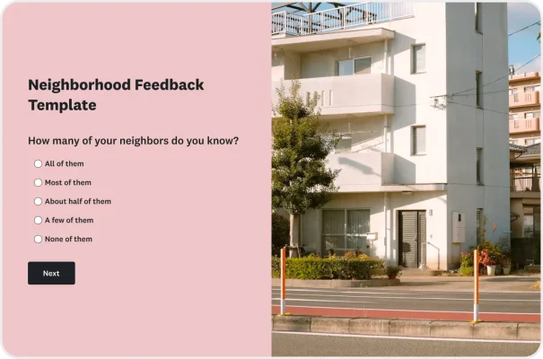 Neighborhood Feedback Survey Template