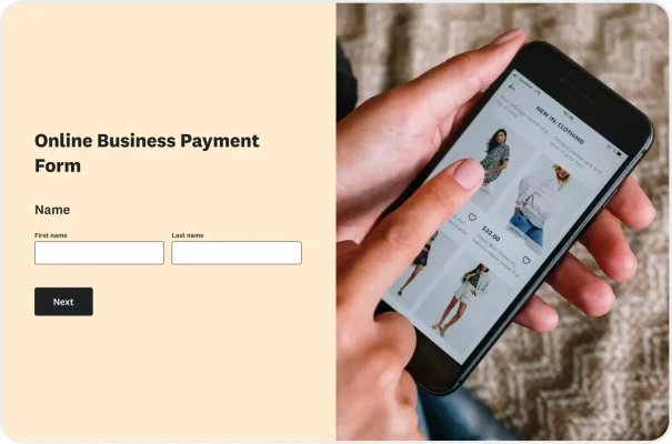 Online Business Payment Form Template