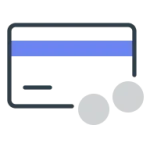 Credit card and coins icon