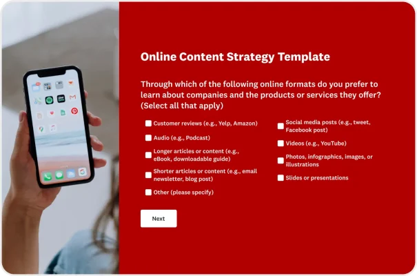 Pinterest Survey Template