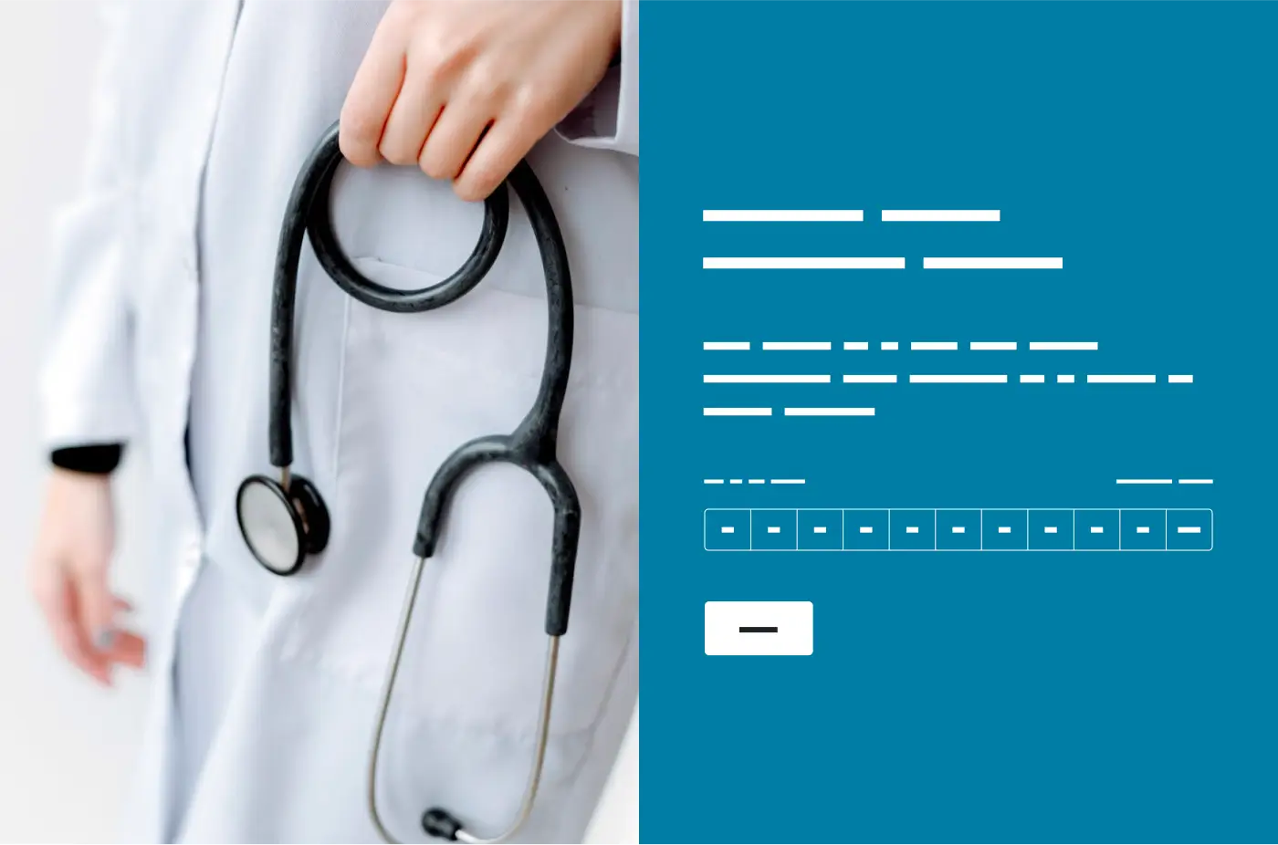 A person holding a stethoscope next to a survey question