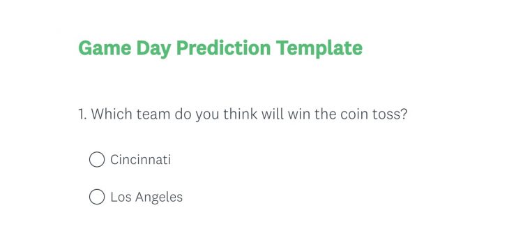 big game predictions survey