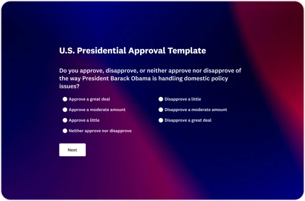 Presidential Approval Survey Template