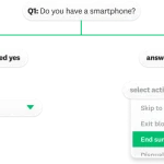 Screenshot of advanced logic branching feature for survey questions