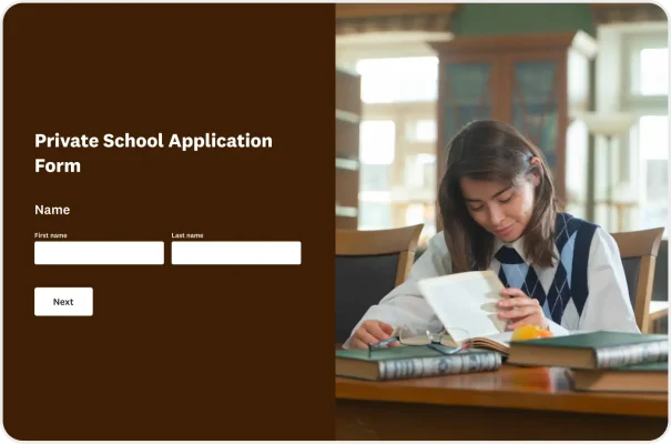 Private School Application Form Template