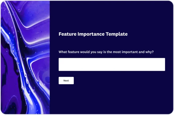 Product Feature Survey Template