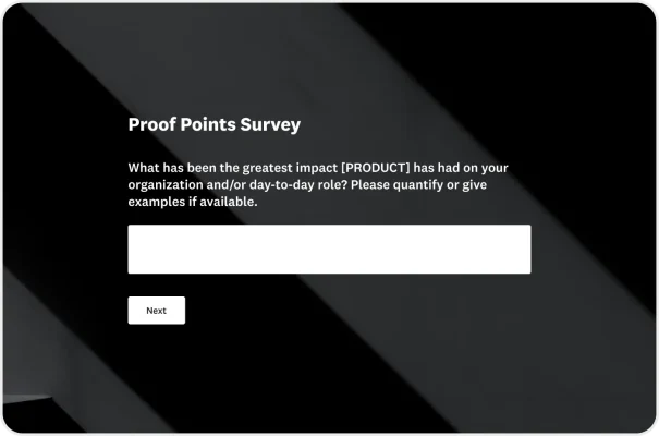 Proof Points Survey Template