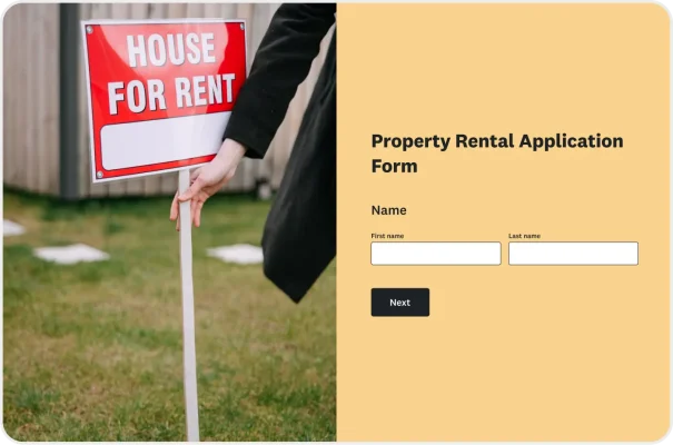 Property Rental Application Form Template