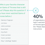 Question with skip instructions