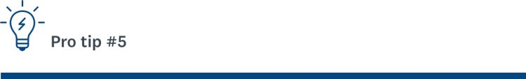 Pro tip