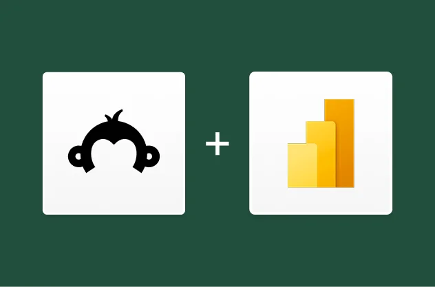 SurveyMonkey logo and Microsoft Power BI logo