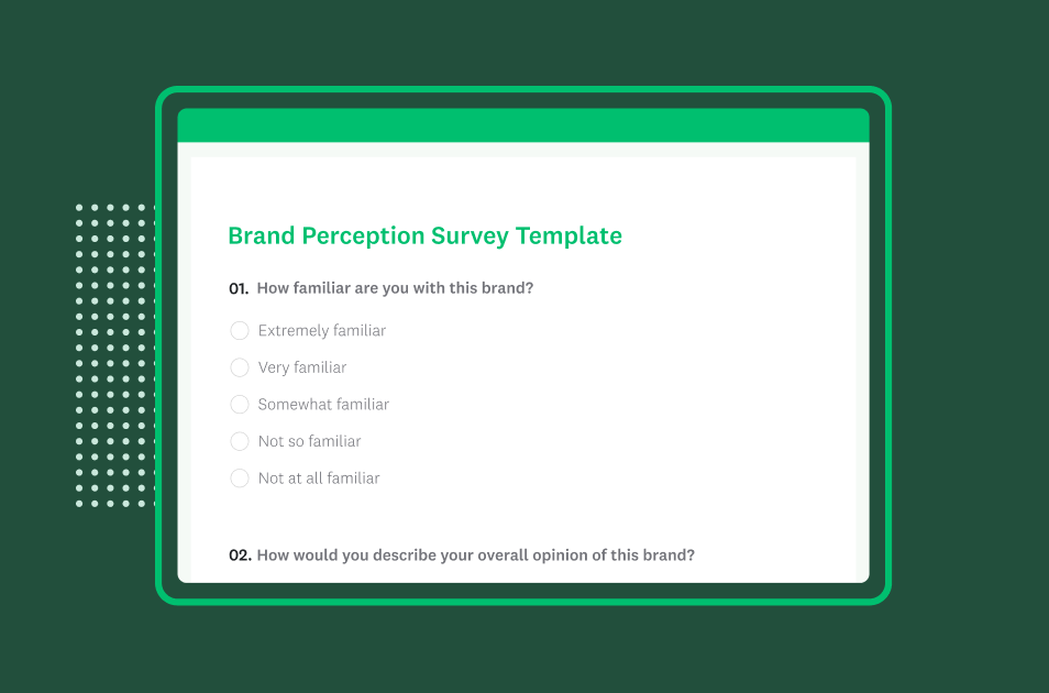 Screenshot of SurveyMonkey brand perception survey template