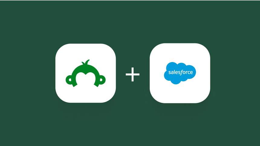 The SurveyMonkey and Salesforce logos next to a plus sign.