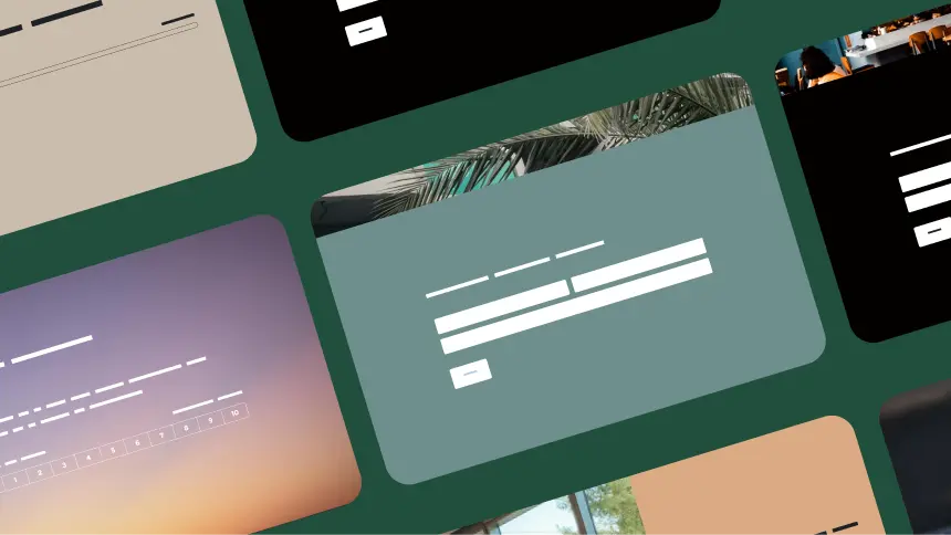 Screenshot of various form templates