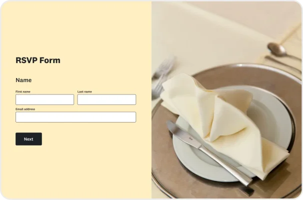 Event RSVP Form Template