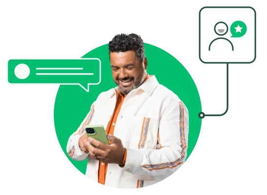 Man looking at his phone