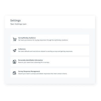 Choose settings for your team