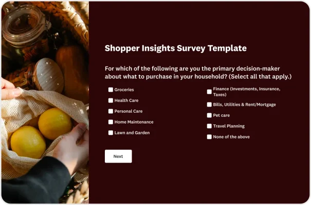 Shopper Insights Survey Template