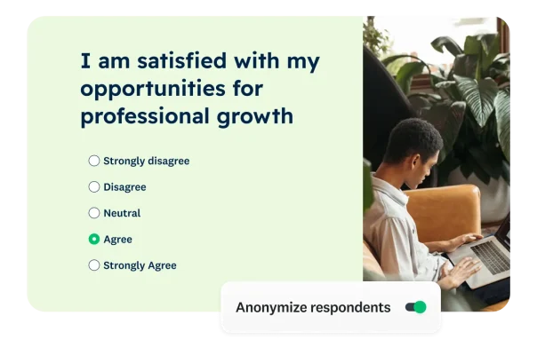 Survey question asking whether you are satisfied with opportunities for professional growth