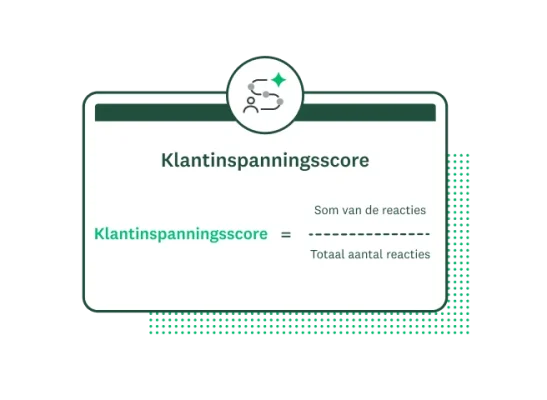 CES is gelijk aan de som van reacties gedeeld door het totale aantal reacties