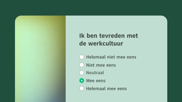 Sjabloon voor poolshoogte-enquête over werkcultuur