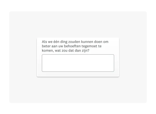 vak voor open vragenlijst