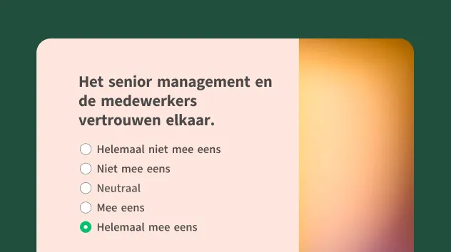 Sjabloon voor betrokkenheidsenquête voor medewerkers