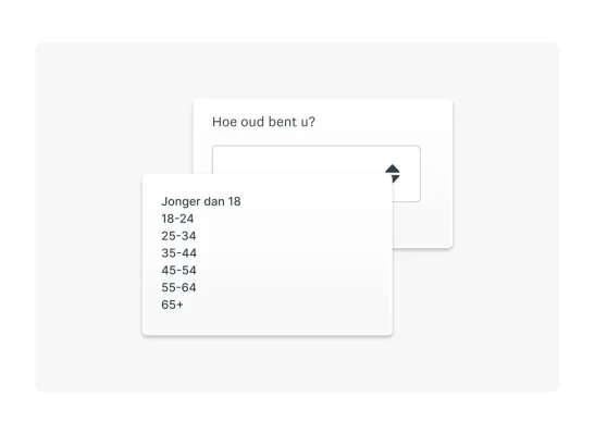 enquêtevraag over demografische leeftijd