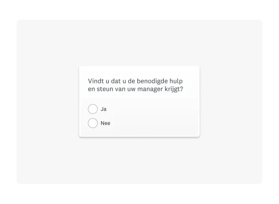 Enquêtevraag met tegenovergestelde uitspraken in enquête-indeling
